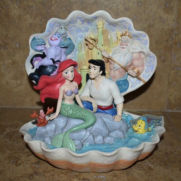 Disney Other - Enesco Jim Shore Disney Traditions Little Mermaid Shell Scene Ariel Eric Statue